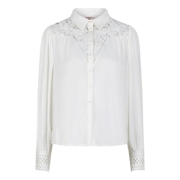 NWT ESQUALO White Crochet Lace Blouse - Picture 8 of 8